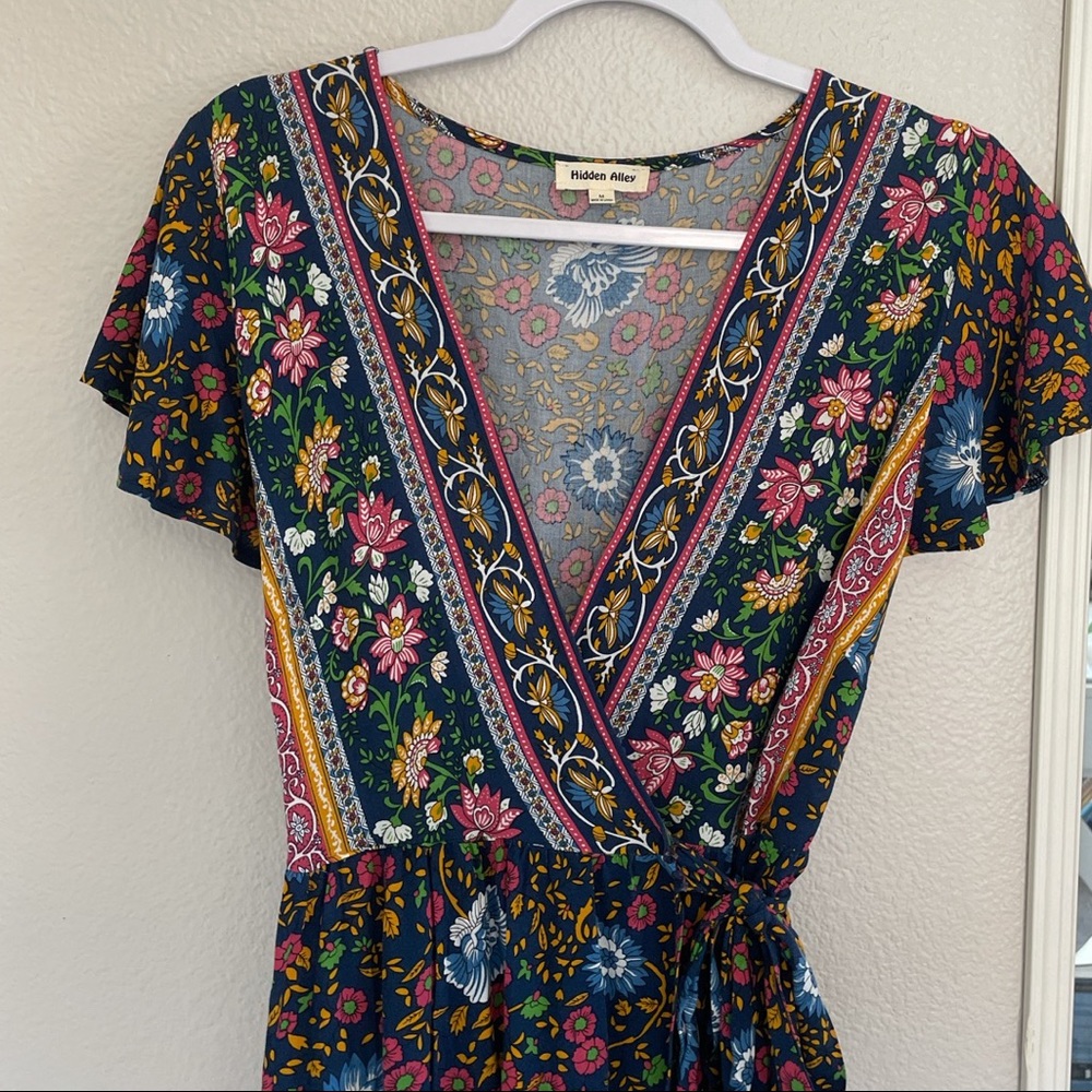 floral maxi wrap dress